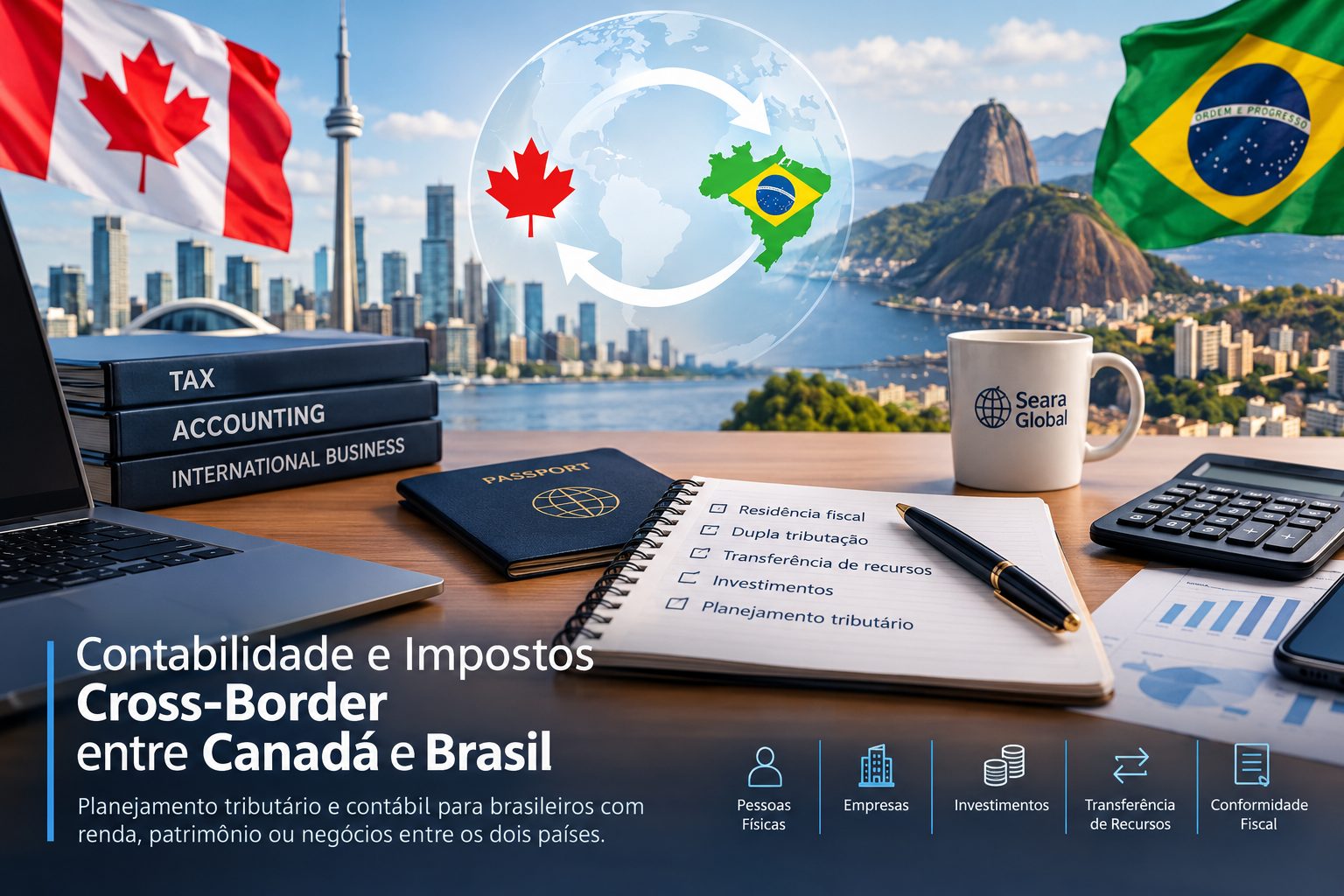 Contabilidade e impostos cross-border entre Canadá e Brasil para brasileiros